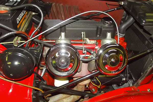 Dual SU HS6 carburetors.