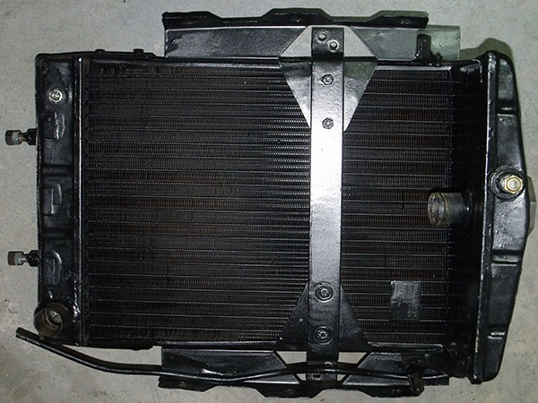 Modestly modified MG TD radiator.