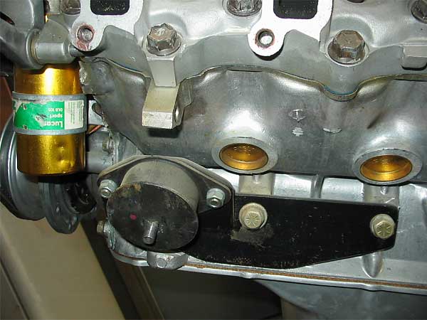 Special motor mounts were built to provide extra space for the headers.