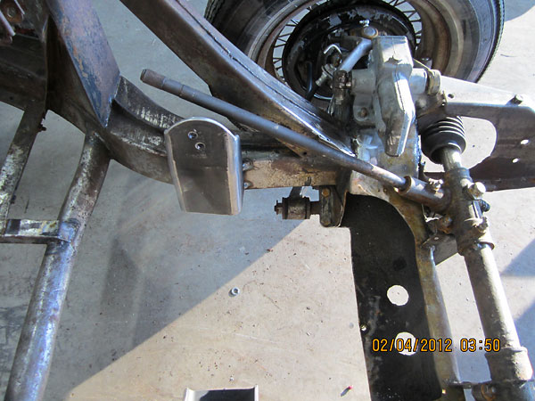 Steering column clearance.