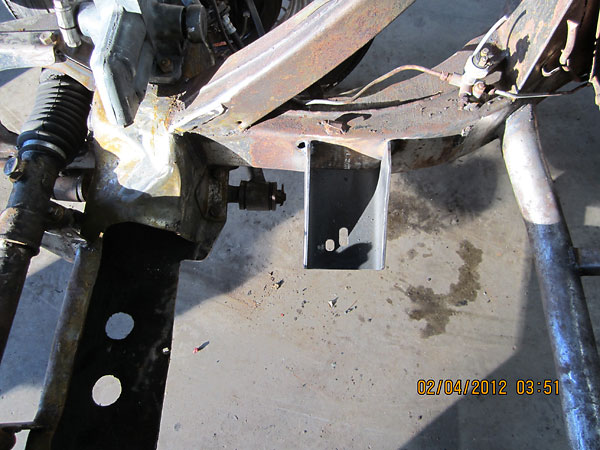 Passenger side motor mount bracket.