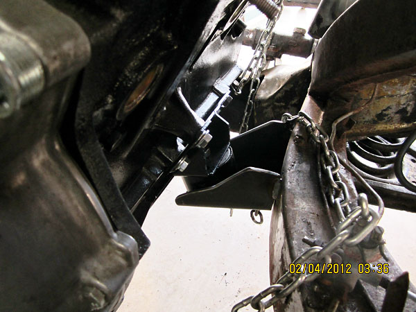 Passenger side motor mount assembly.