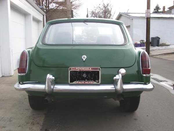 MGBGT from the rear