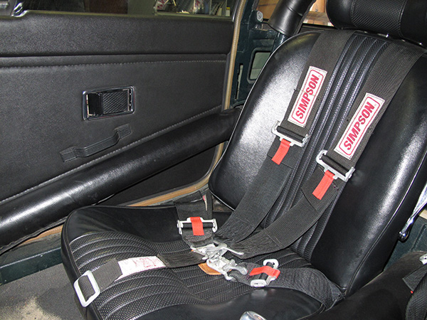 Stitching across the door panels was aligned to match rollcage tubes.