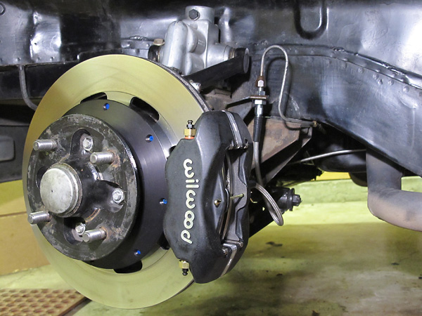 Wilwood Dynalite four-pot forged aluminum brake calipers and 11.75 vented rotors.
