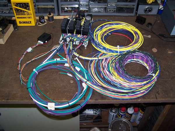 Advance Auto-Wire brand wiring system, with 15 relays and 20 fuses.