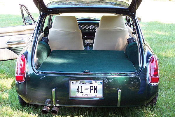 custom removeable carpet covering on the cargo compartment lids