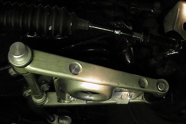 lower control arms have been tapered and boxed-in