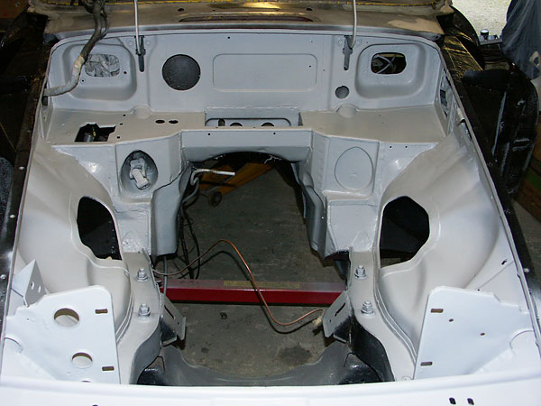 reinforced header holes and transmission tunnel mod