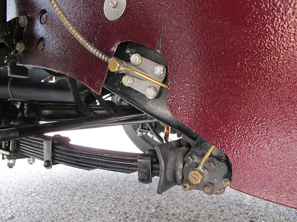 Brake cables and leafspring mounts are both lubricated periodically with gear oil.
