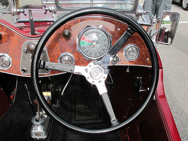 MG P-type factory-original steering wheel.