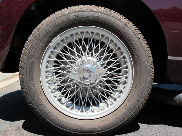 Dunlop 15 inch wire spoke wheels.