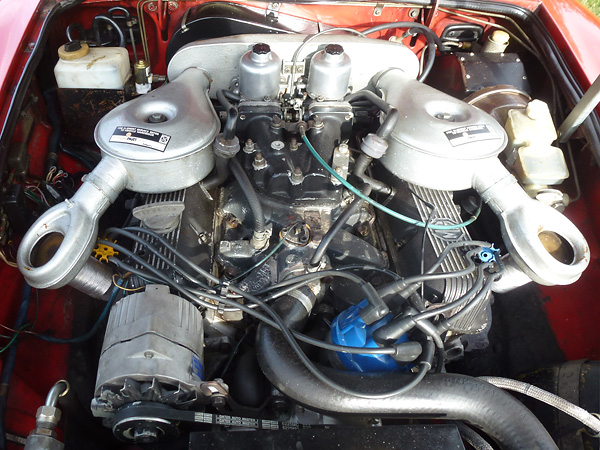 MGB GT V8 chassis number 100, circa 2014 (engine compartment)