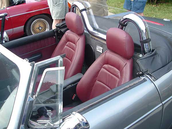 MGB roll bar and Miata limited edition seats