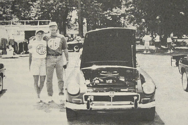 Fred and Diane Wastell with their MG V-8 at the Summer Party