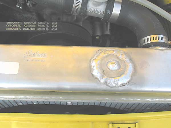 Custom Aluminum radiator, Zirco fan