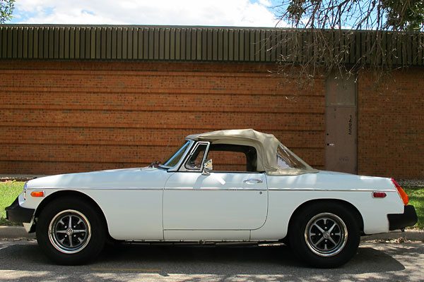 Hank bought this MGB in Arizona, but previous owners brought it back from Hawaii.