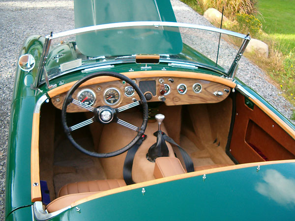His wife Bonnie did a great job painting the dashboard: faux woodgrain!