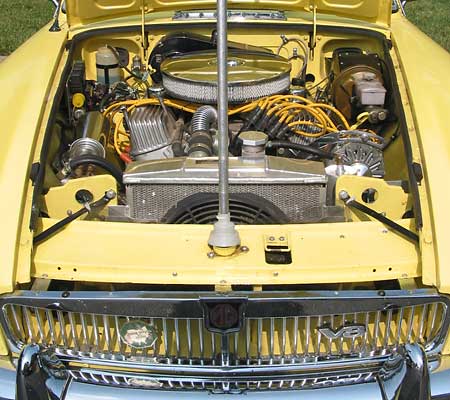 MGBGT with Rover 35L V8 front 