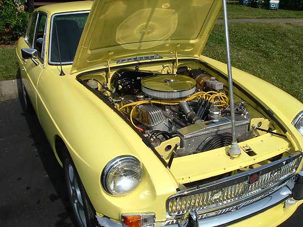 MGB-GT with Rover 3.5L V8 (side)