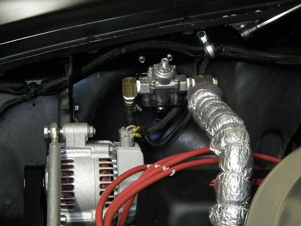 Holley adjustable fuel pressure regulator. Denso alternator.