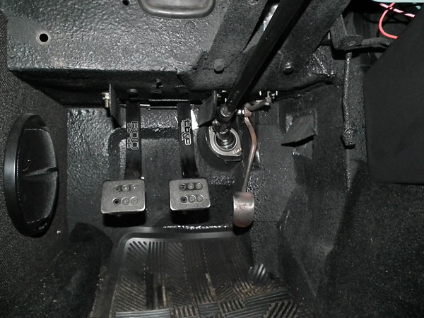 Tilton 600 Series brake and clutch pedal assembly.
