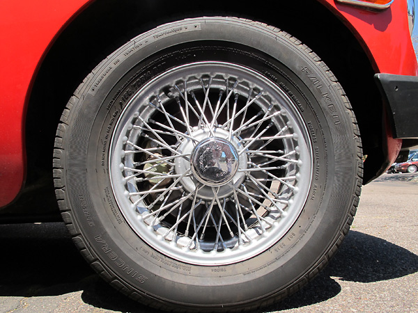 Dunlop 60-spoke wire wheels.