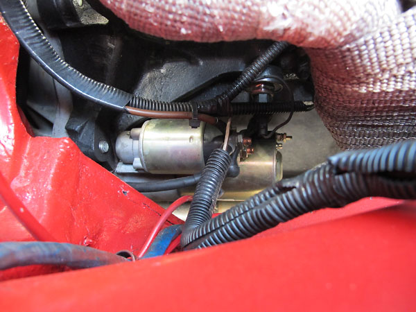 Gear reduction starter, viewed from above.