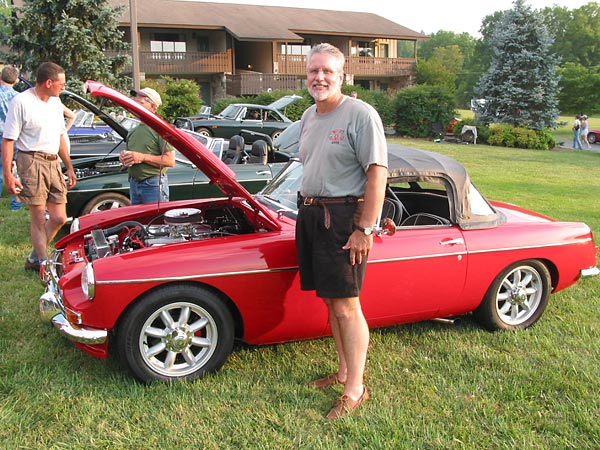 Jeff Howell with his MGB