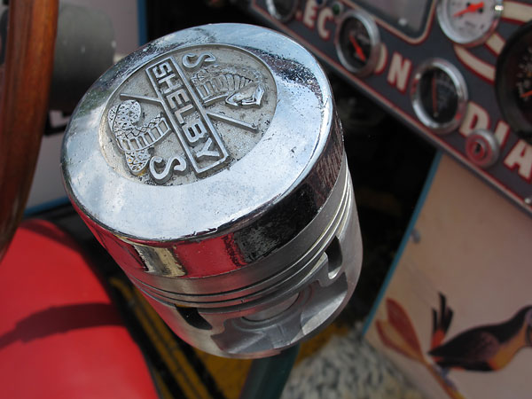 The shifter knob is a piston from an MGB 1800cc 4 cylinder.