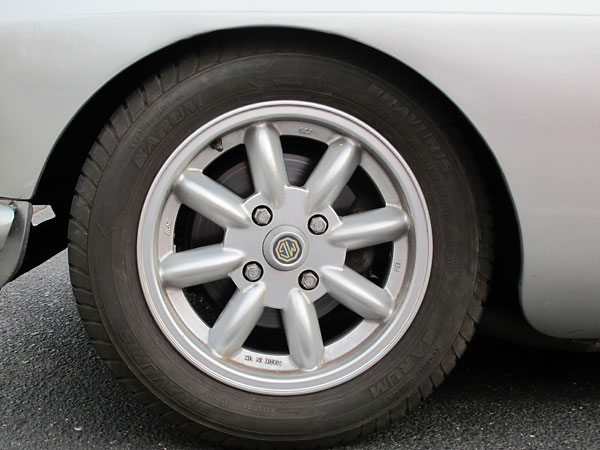 Minator Made-in-U.K. eight-spoke aluminum wheels.