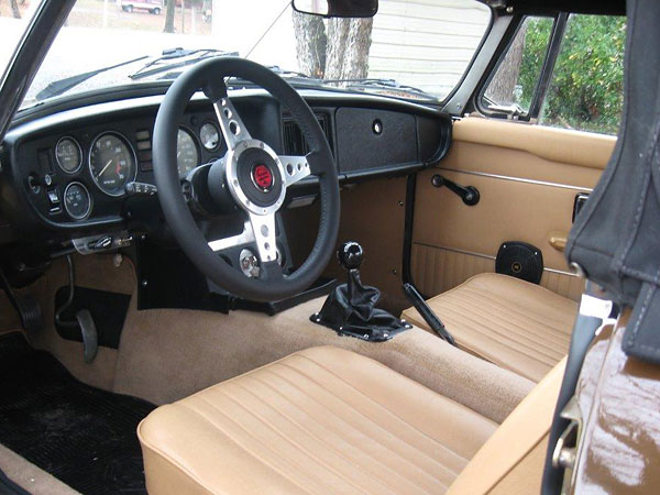 Stock MGB instruments and dashboard.