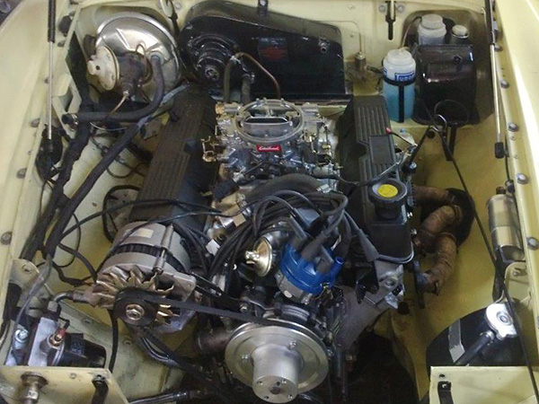 Completely overhauled Rover 4.0L V8 with cross bolted main bearing caps.