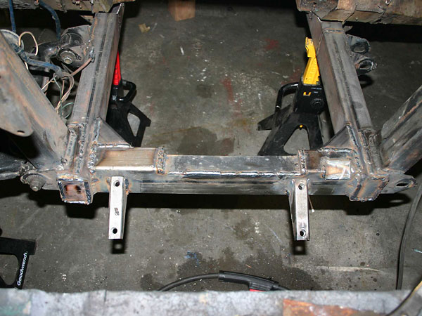 From the firewall forward, the MGB subframe was cut out and replaced with new parts.