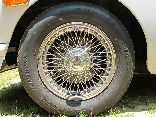 60-spoke 14 inch wheels with chrome rims and stainless steel spokes.