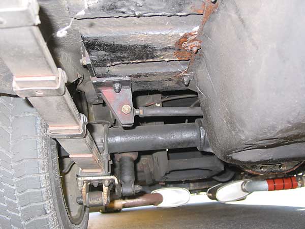 Panhard rod attachment to chassis