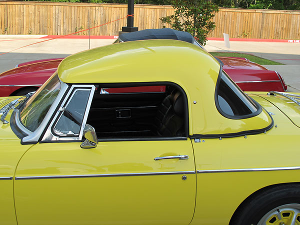 For comfortable year-round driving, it's nice to have a fiberglass hard top.
