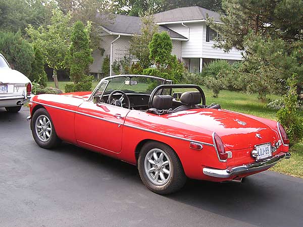 MGB rubber to chrome bumper conversion