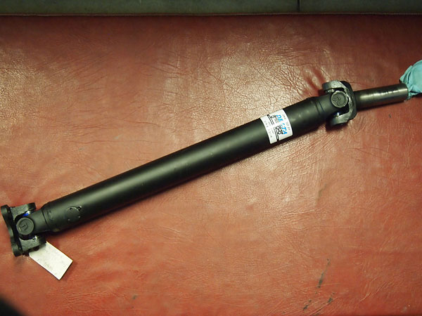 Custom driveshaft with new universal joints.