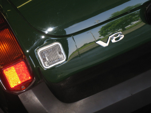 Rover V8 chrome emblem.
