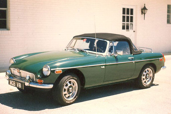 Michael Young's Oldsmobile 215 Aluminum V8 powered 79 MGB