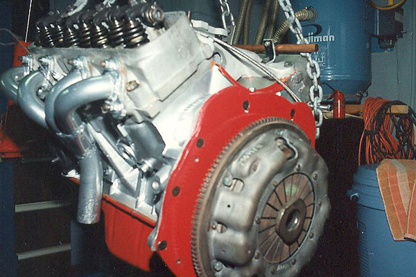 MGB V8 clutch on modified MGB 4-cylinder flywheel