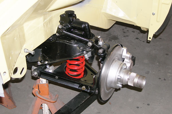 Rebuilt MGB front suspension.