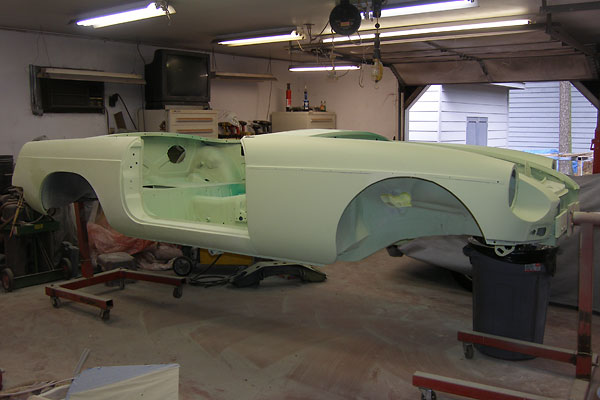 Front fenders being test fitted.