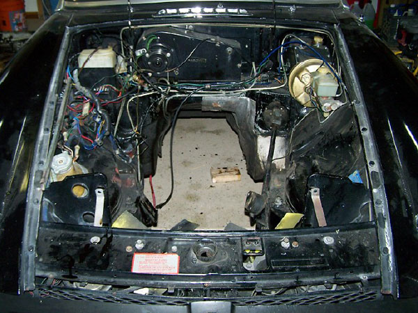 The 1980 MGB-LE engine bay requires only minimal modifications.