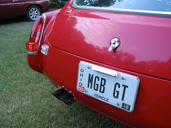 MGB GT license plate