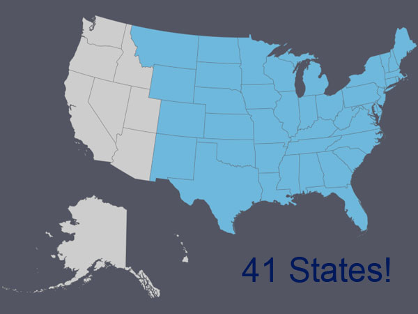 41 states visited in 2014