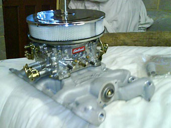 Offy (Offenhauser) Dual-Port intake manifold