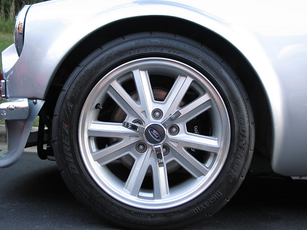 Ford Mustang GT V6 aluminum wheels (16x7, 5x4.5 lug pattern, offered 2005-2008).