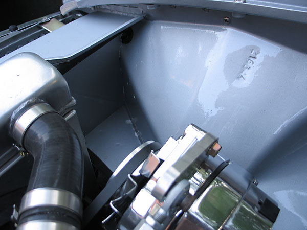 Recirculation shields keep air from bypassing the radiator core.